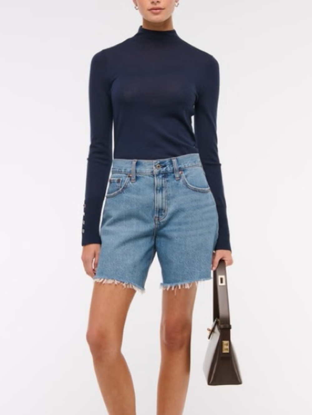 Abercrombie‎ & Fitch The Loose Short High Rise Size 25 Mom Shorts 90s Baggy